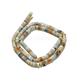 Natural Flower Amazonite Beads Strands&nbsp;G-P575-B43-4x2mm
