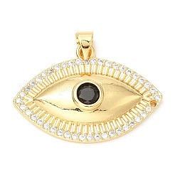 Rack Plating Brass Micro Pave Cubic Zirconia Pendants&nbsp;KK-A185-20G
