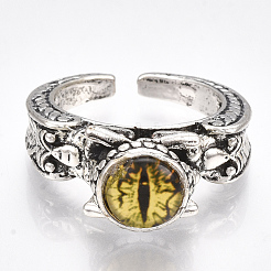 Alloy Cuff Finger Rings&nbsp;RJEW-T006-35D