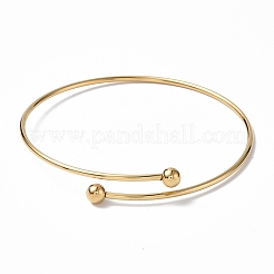 Ion Plating(IP) Adjustable 304 Stainless Steel Wire Cuff Bangle Making&nbsp;MAK-F286-02G