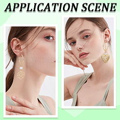 16Pcs Brass Ring Stud Earring Findings&nbsp;KK-BBC0011-99