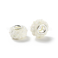AB Color Resin Rose Flower European Beads&nbsp;RESI-M001-05J