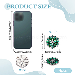 4Pcs Iron Glass Cabochons&nbsp;FIND-FG0004-86A