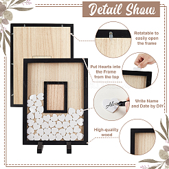 Rectangle Wooden Wedding Guest Book&nbsp;ODIS-WH0043-231
