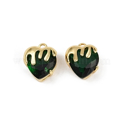 Brass Micro Pave Cubic Zirconia Charms&nbsp;KK-R226-06G