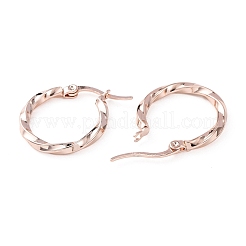 304 Stainless Steel Hoop Earrings&nbsp;STAS-TAC0001-11B-RG