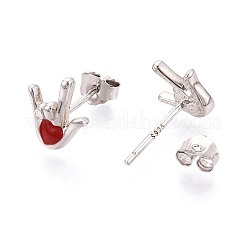 925 Sterling Silver Stud Earrings&nbsp;STER-N016-132P