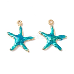 Rack Plating Brass Enamel  Pendants&nbsp;KK-B053-30G