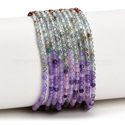 Gradient Color Natural Apatite & Carnelian & Dyed White Jade Beads Strands&nbsp;GG-CBA1668-A07-2mm
