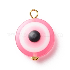 Transparent Evil Eye Resin Pendants&nbsp;PALLOY-JF01847-02