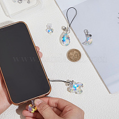 8Pcs Plastic Mobile Dustproof Plugs & Mobile Straps & Pendant Decirations Set&nbsp;HJEW-MA00029