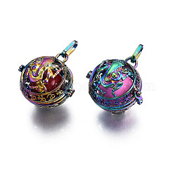 Rack Plating Brass Locket Pendants&nbsp;LS-KK-S319-24