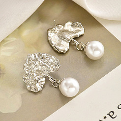 Alloy & Plastic Pearl Stud Dangle Earrings for Women&nbsp;WG4F141-02