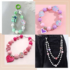 24Pcs 8 Colors Round Resin Rhinestone Beads&nbsp;OACR-PA0002-14