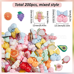 Fruit Style Transparent & Opaque Resin Decoden Cabochons&nbsp;RESI-SP0001-10