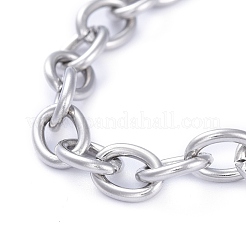 Tarnish Resistant Unisex 304 Stainless Steel Cable Chain Bracelets&nbsp;BJEW-P245-39P