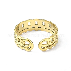Ion Plating(IP) 304 Stainless Steel Open Cuff Ring&nbsp;RJEW-L109-030G