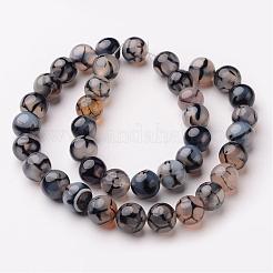 Natural Dragon Veins Agate Beads Strands&nbsp;G-D845-03-10mm