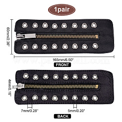 PU Leather Lace-in Boot Zipper Inserts&nbsp;DIY-WH0387-37B-01