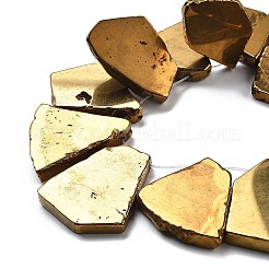 Electroplated Natural Agate Beads Strands&nbsp;G-K109-05-G