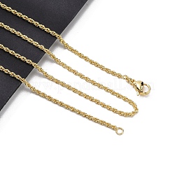 2mm Brass Rope Chain Necklaces for Men Women&nbsp;NJEW-G160-18G