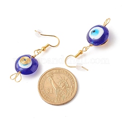 Lampwork Evil Eye Dangle Earrings&nbsp;EJEW-JE04812