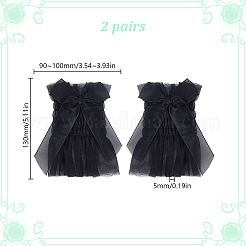 Bowknot Nylon Lace Sleeves&nbsp;DIY-WH0888-538B