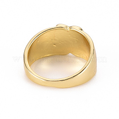 Alloy Enamel Wide Band Rings&nbsp;RJEW-N034-008-RS