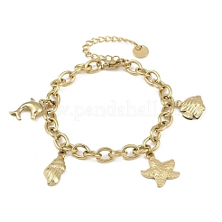 Ocean 304 Stainless Steel Charm Bracelets&nbsp;BJEW-K291-05G