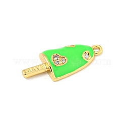 Rack Plating Brass Micro Pave Cubic Zirconia Pendants&nbsp;KK-P277-08G