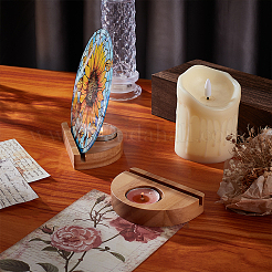 Wood Candle Holder&nbsp;DIY-WH0699-09B