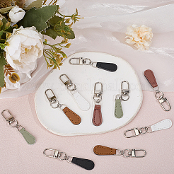 10Pcs 5 Colors PU Leather with Alloy Swivel Clasps Zipper Pull&nbsp;HJEW-HY00156