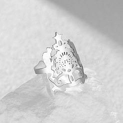 304 Stainless Steel Cuff Open Rings&nbsp;WG7AA3E-01