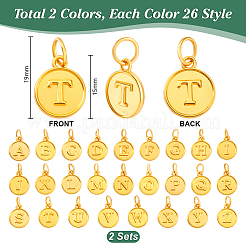 52Pcs 2 Colors Alloy Letter A~Z Pendants&nbsp;PALLOY-PH01857