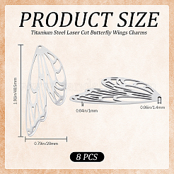 8Pcs Stainless Steel Pendants&nbsp;STAS-CN0001-57