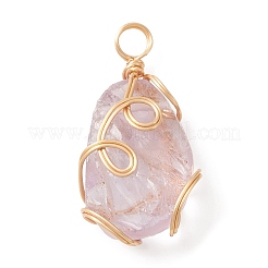 Raw Rough Natural Ametrine Copper Wire Wrapped Pendants&nbsp;PALLOY-JF02130
