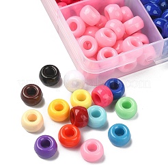 375Pcs 15 Colors Opaque Plastic Beads&nbsp;KY-FS0001-15