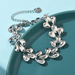 304 Stainless Steel Link Chain Bracelets for Women&nbsp;BJEW-D344-03P