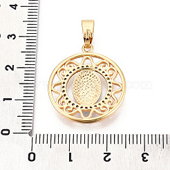 Brass Micro Pave Clear Cubic Zirconia Pendants&nbsp;KK-N268-29G