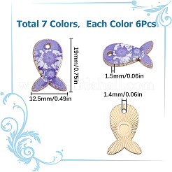 42Pcs 7 Style Rack Plating Alloy Pendants&nbsp;FIND-SC0005-76