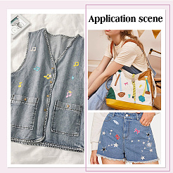 40Pcs Computerized Embroidery Polyester Iron on/Sew on Patches&nbsp;PATC-WH0021-071