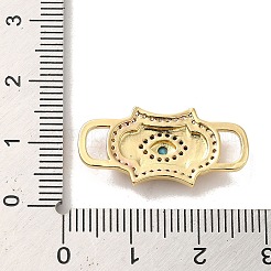 Brass Cubic Zirconia Connector Charms&nbsp;LS-KK-M278-01B-G