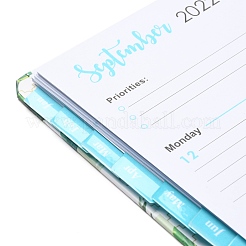 2022 Spiral Notebook with 12 Month Tabs&nbsp;AJEW-H132-01B