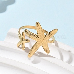 304 Stainless Steel Cuff Rings&nbsp;RJEW-P150-03B-G