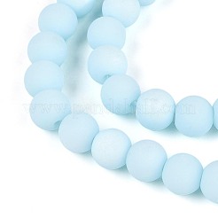 Frosted Opaque Glass Beads Strands&nbsp;LS-GLAA-T032-P8mm-MBB10