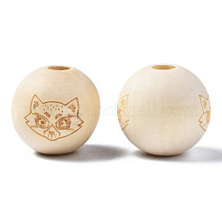 Unfinished Natural Wood European Beads&nbsp;WOOD-S045-147