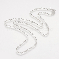 Brass Cable Chain Necklaces&nbsp;NJEW-R165-09S