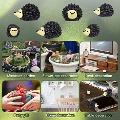 30Pcs 2 Styles Resin Hedgehog Display Decoration&nbsp;DJEW-GA0001-80