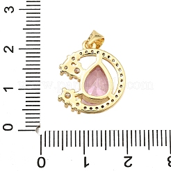 Brass Micro Pave Cubic Zirconia Pendants&nbsp;KK-K401-11G