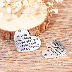 Tibetan Style Alloy Quote Pendants&nbsp;PALLOY-CJ0006-05